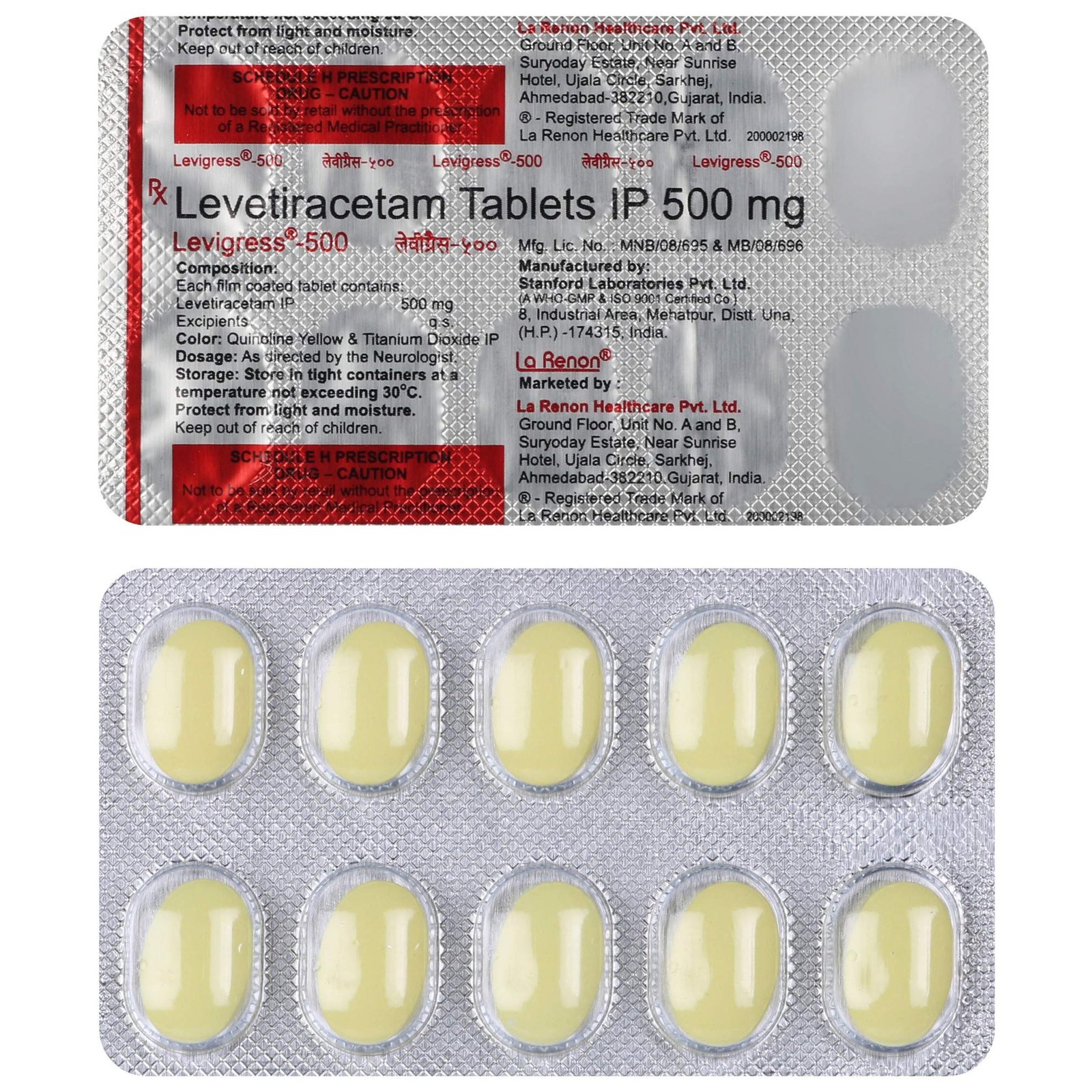 Levigress 500 Mg Tablet 10