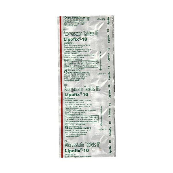 Lipofix 20 Mg Tablet 10