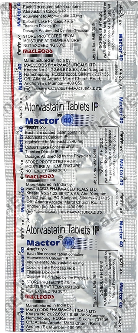 Mactor 40 Mg Tablet 10