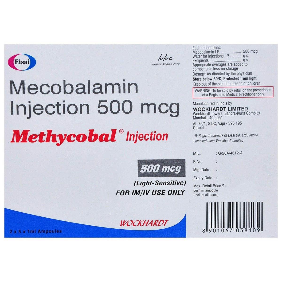 Methycobal 500mcg Injection