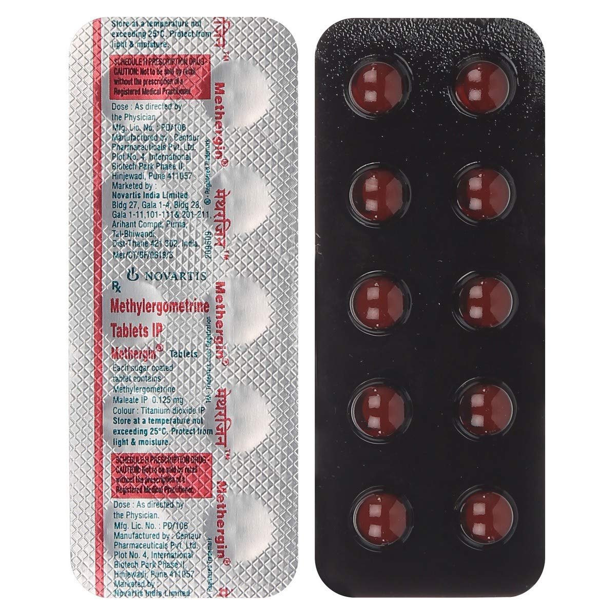 Methylergometrine 0.125 Mg Tablet 10