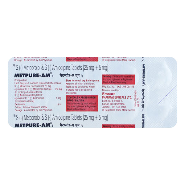 Metpure Am 50/5 Mg Tablet 10