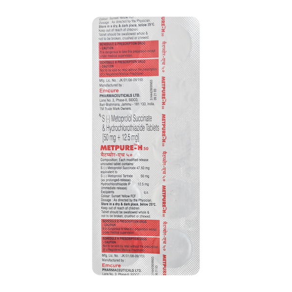 Metpure-H 50/12.5 Mg Tablet 10