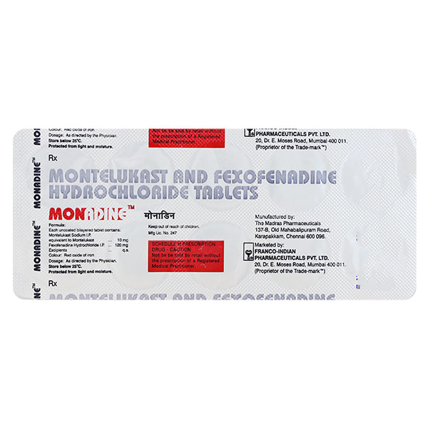 Monadine 10/120 Mg Tablet 10