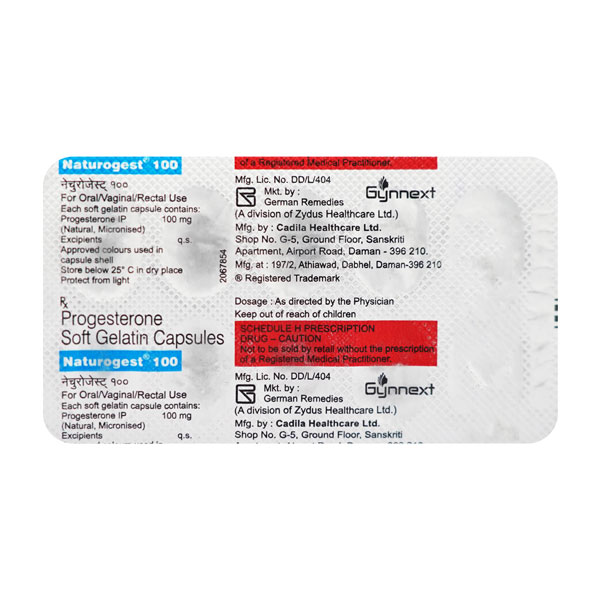 Naturogest 100 Mg Tablet Vt 10