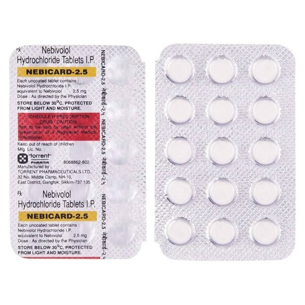 Nebicard 2.5 Mg Tablet 15