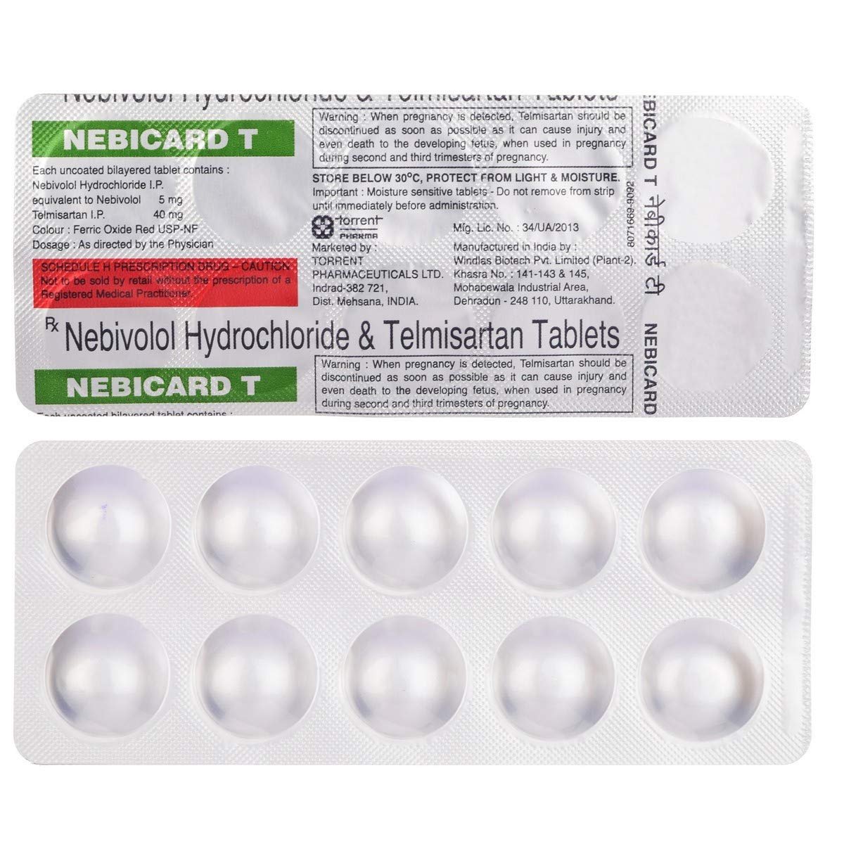 Nebicard T 40/5 Mg Tablet 10