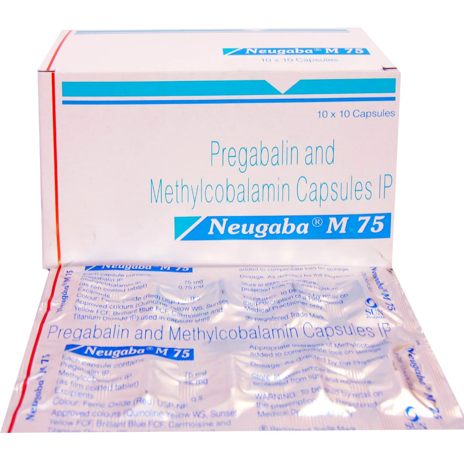Neugaba M 75/0.75 Mg capsules10