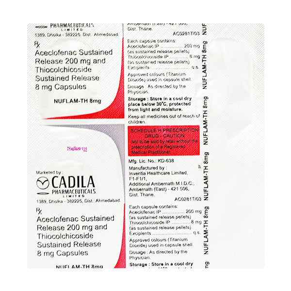 Nuflam TH 8/200 mg Capsule 5