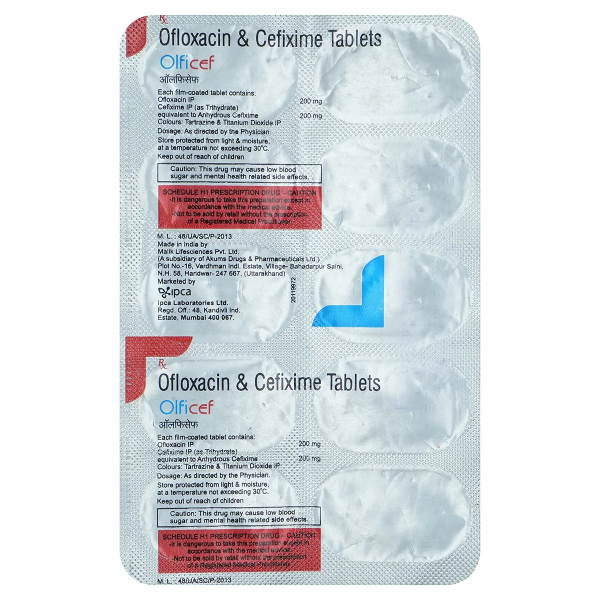 Olficef 200/200 Mg Tablet 10
