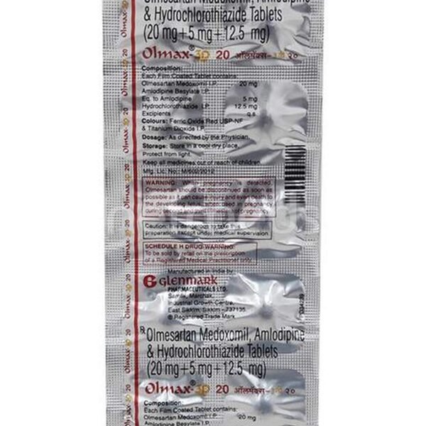 Olmax 3D 20 Mg Tablet 10