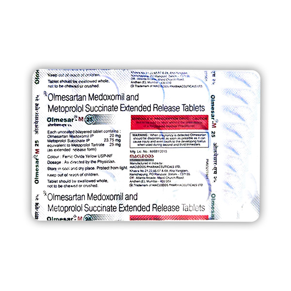 Olmesar M 20/25 Mg Tablet 10