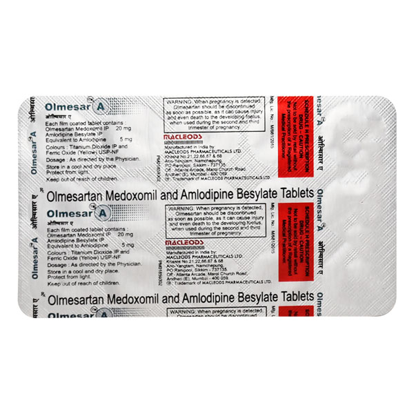 Olmesar A 5/20 Mg Tablet 10