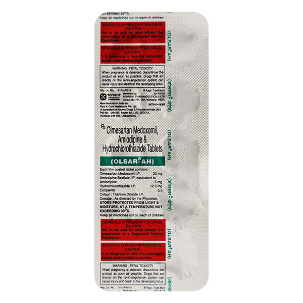 Olsar Ah 20/5/12.5 Mg Tablet 10