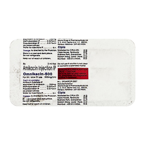 Omnikacin 500 Mg Injection 2 Ml