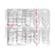 Orofer 100 Mg/550 Mcg Capsule 10