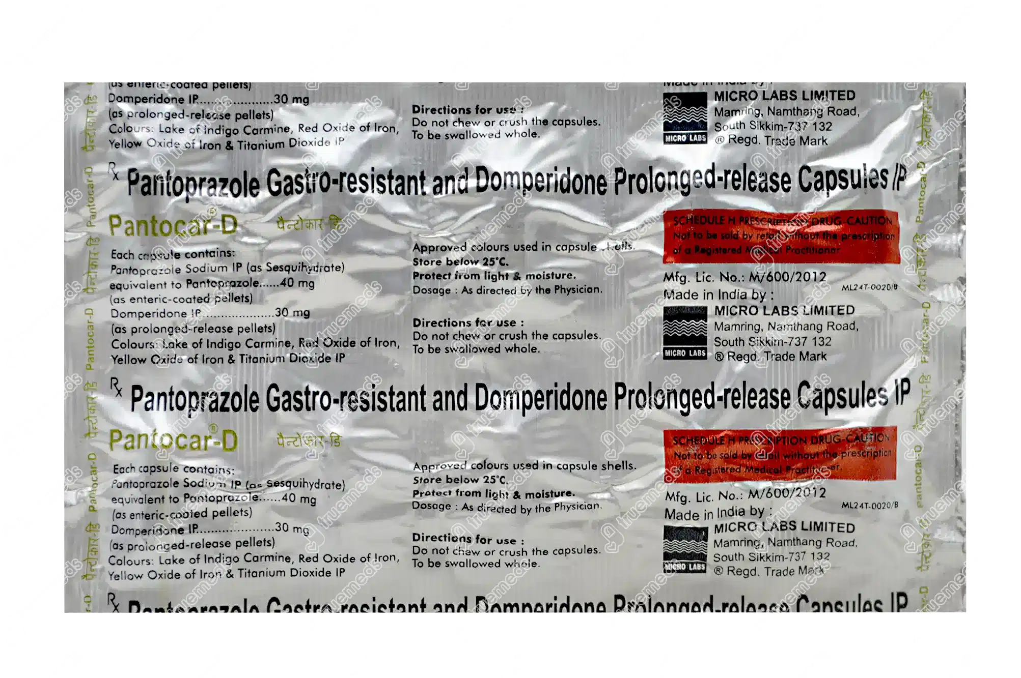 Pantocar D (Micro) 30/40 Mg Tablet Sr 10