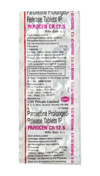 Parocen 12.5 Mg Tablet 10