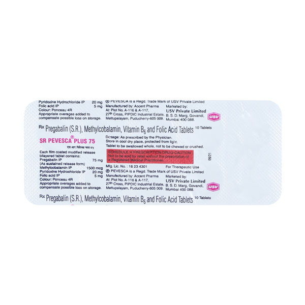 Pevesca Plus 75 Mg/750 Mcg Tablet Sr 10