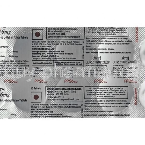 Pp 26 200 Mcg/6Mg Tablet 10