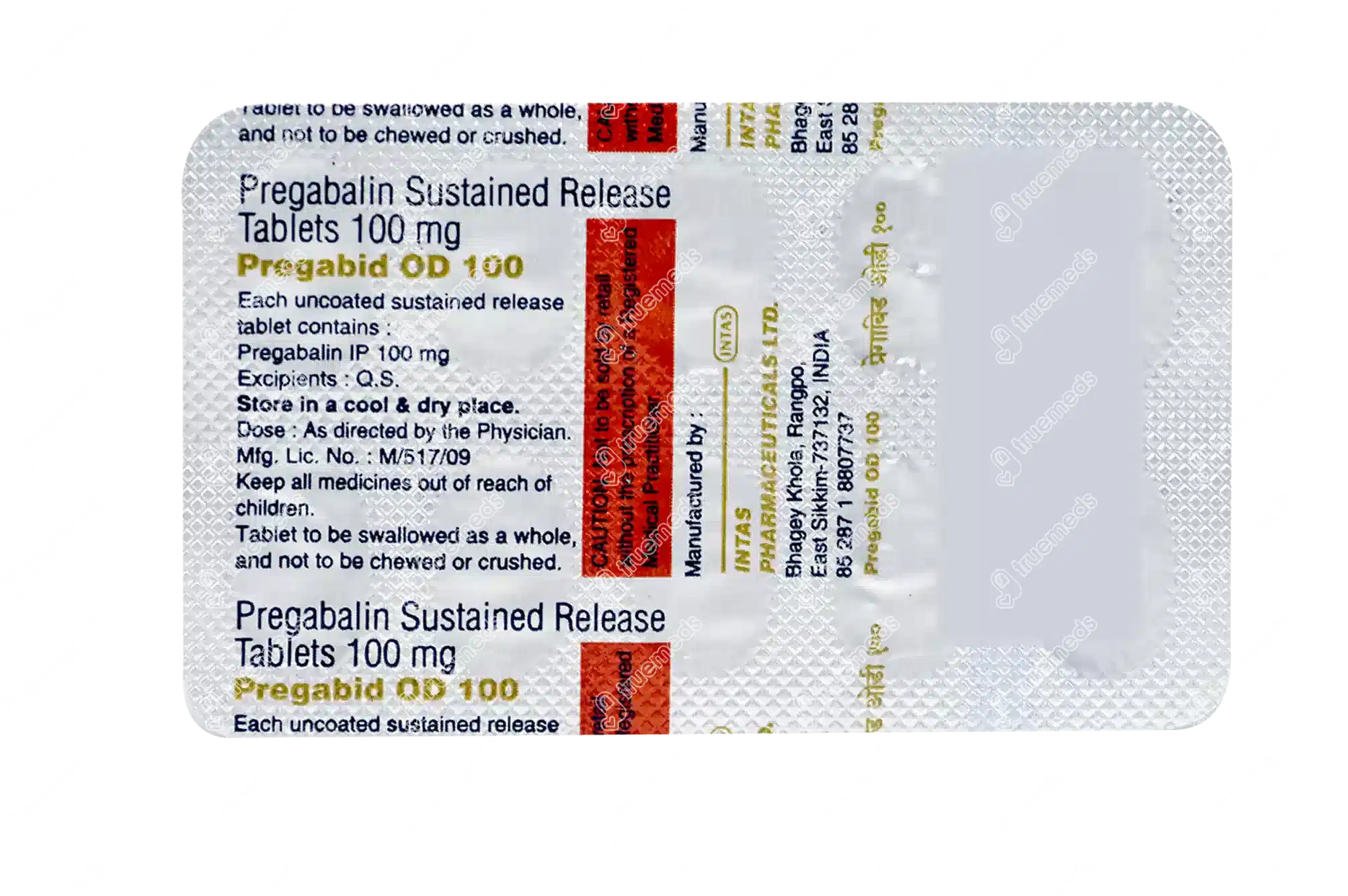 Pregabid Od 100 Mg Tablet Sr 10 Pregabid Od 100 Mg Tablet Sr 10