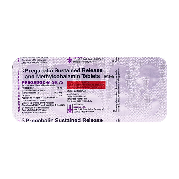 Pregadoc M Sr 75 Mg/750 Mcg Tablet Sr 10