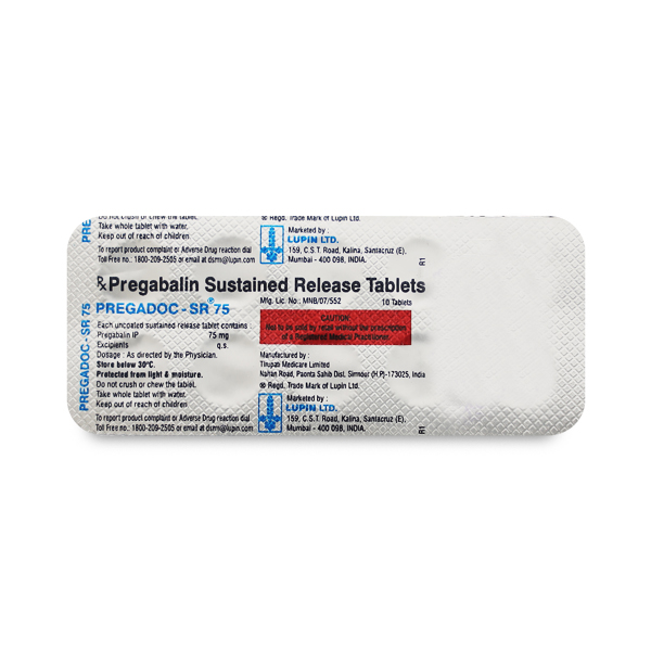Pregadoc Sr 75 Mg Tablet Sr 10