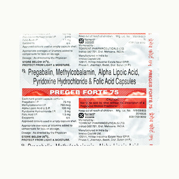 Pregeb Forte 75 Mg/750Mcg Tablet 10