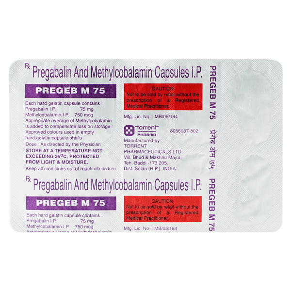 Pregeb M 75 Mg/750 Mcg Capsule 10