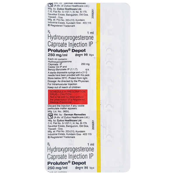 Proluton Depot 250 Mg Injection 1 Ml
