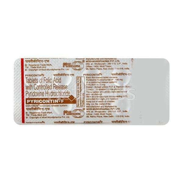 Pyricontin F 100/5 Mg Tablet 10