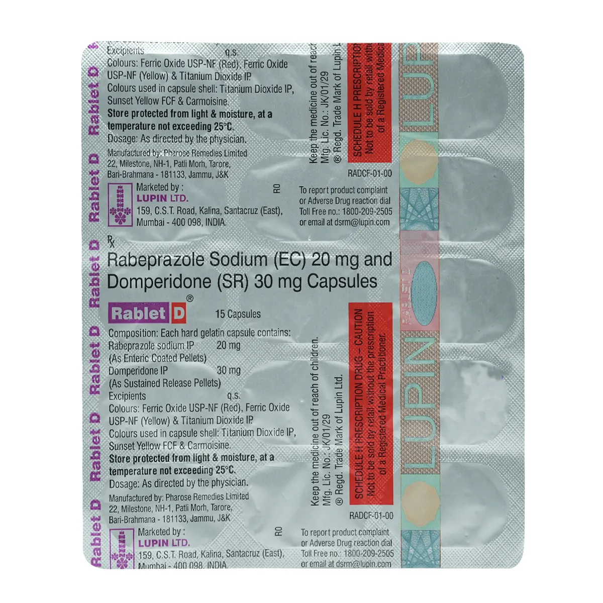 Rablet-D 30/20 Mg Capsule 10