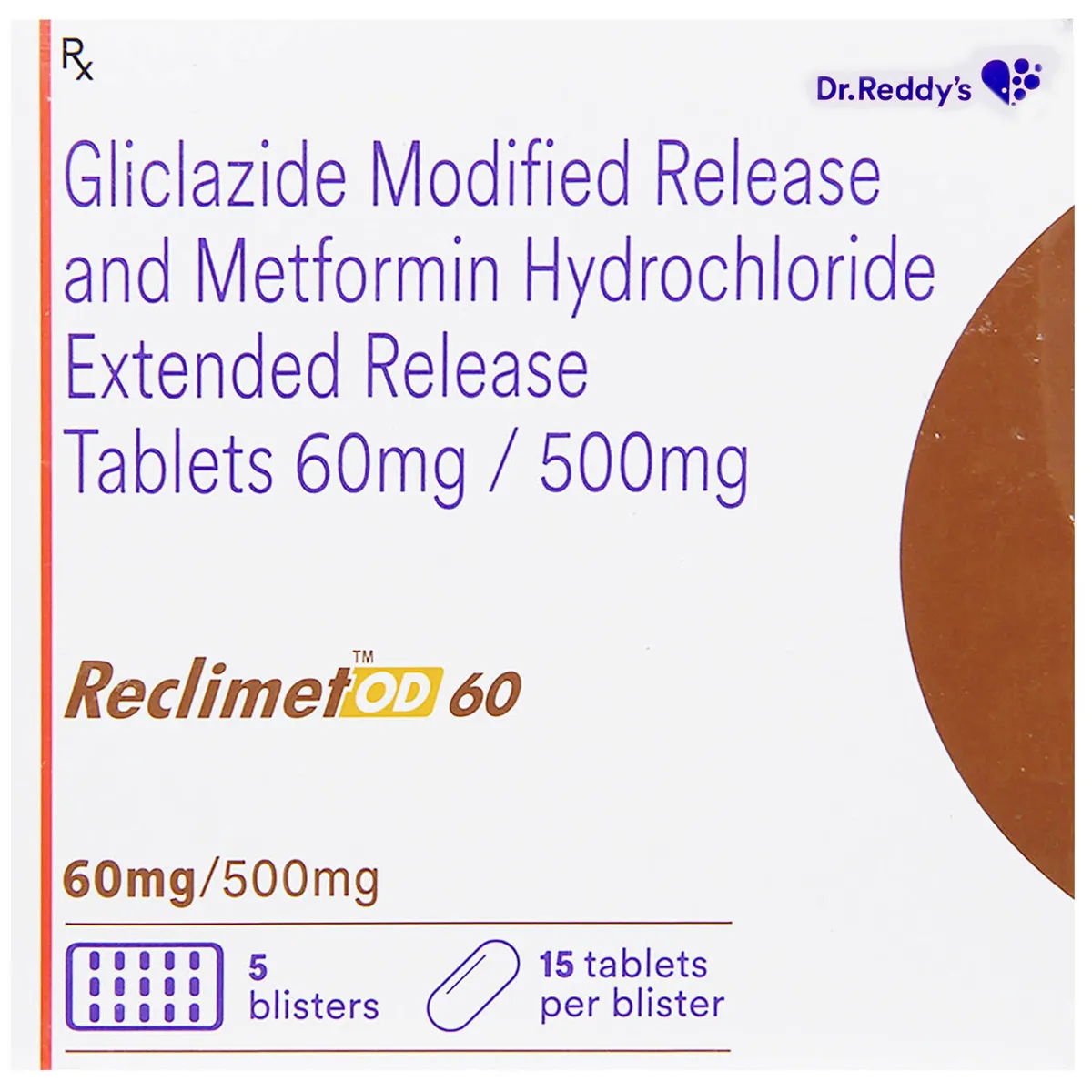 Reclimet Od 60/500 Mg Tablet 15