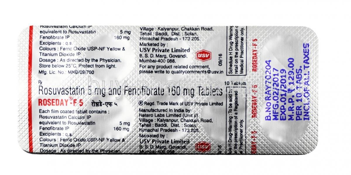 Roseday F 5/160 Mg Tablet 10