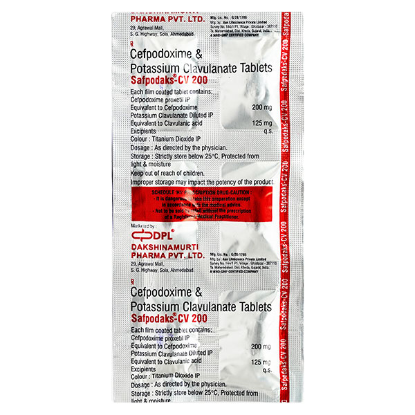 Safpodaks Cv 200 Mg Tablet 6