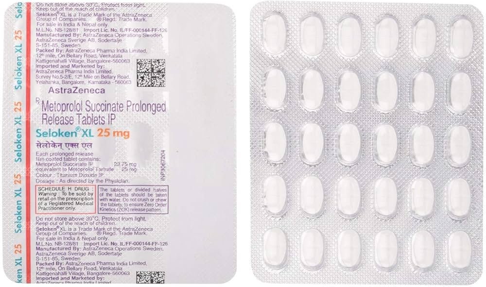 Seloken Xl 25 Mg Tablet 30