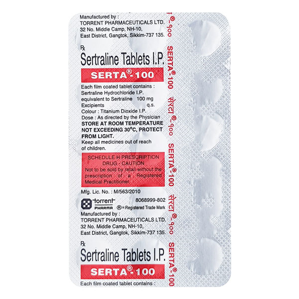 Serta 100 Mg Tablet 10