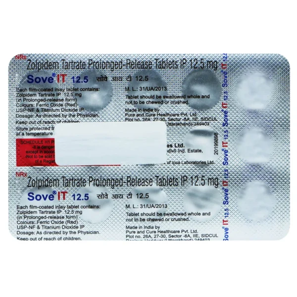 Sove It 12.5 Mg Tablet 10