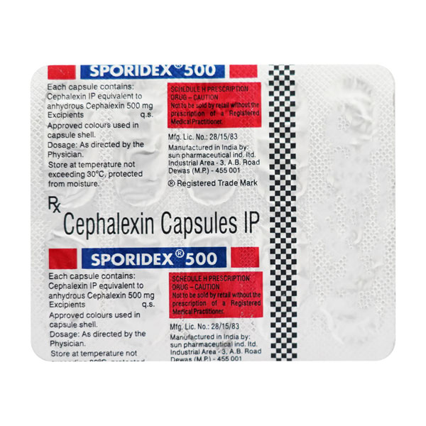 Sporidex 500 Mg Capsule 10