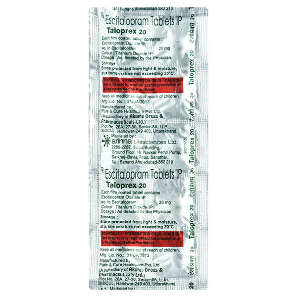 Taloprex 20 Mg Tablet 10
