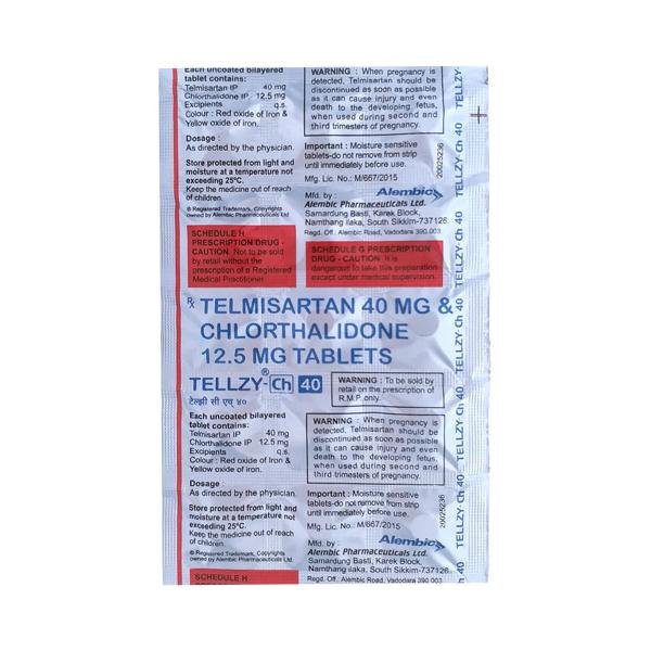 Tellzy Ch 40 /12.5Mg Tablet 15