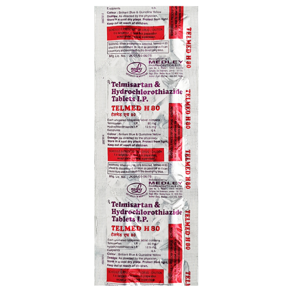 Telmed H 80/12.5 Mg Tablet 10