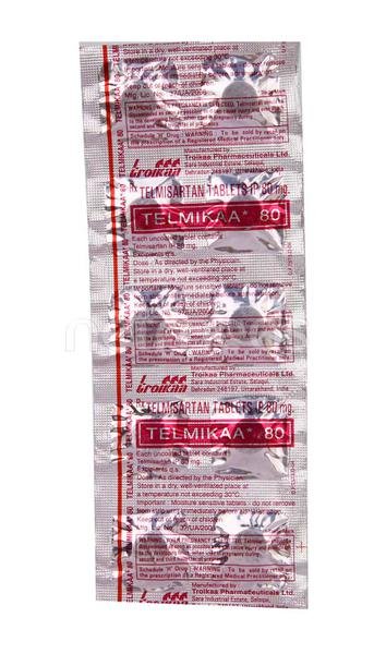 Telmikaa 80 Mg Tablet 10