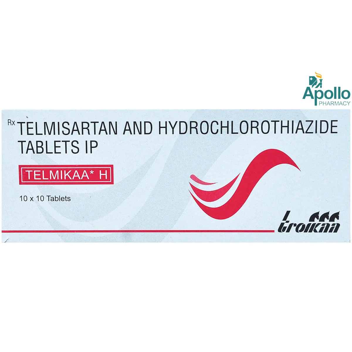 Telmikaa H 80/12.5 Mg Tablet 10