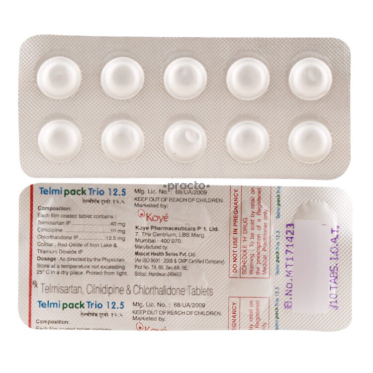 Telmipack Trio 12.5 Mg Tablet 10 Telmipack Trio 12.5 Mg Tablet 10