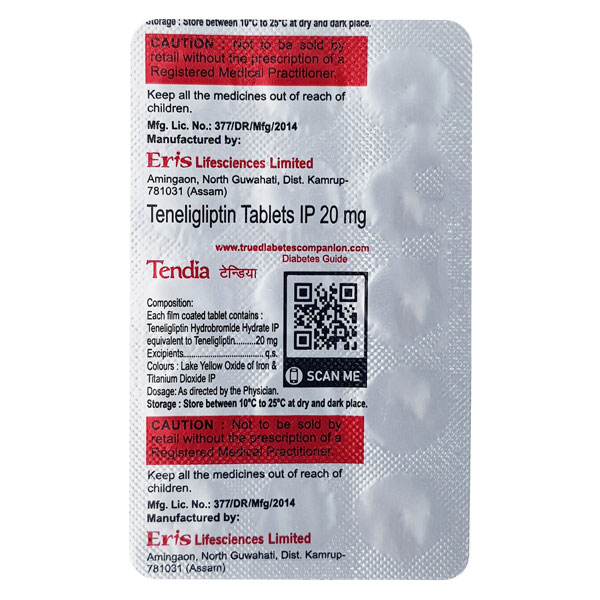 Tendia 20 Mg Tablet 10