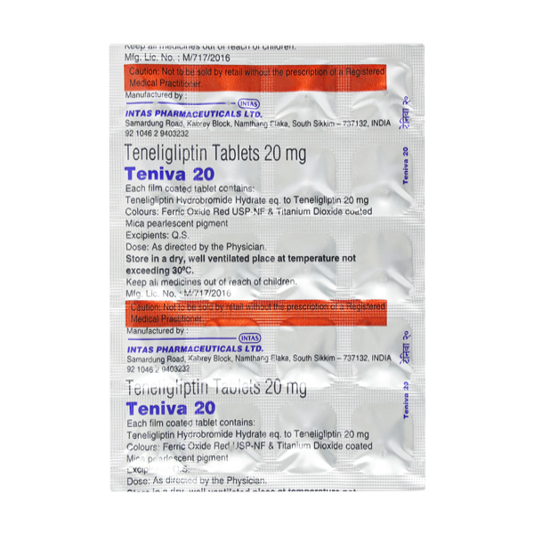 Teniva 20 Mg Tablet 10