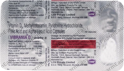 The Vibrania D 1000 Iu/1500Mcg/1.5Mg/3Mg /100Mg Ca