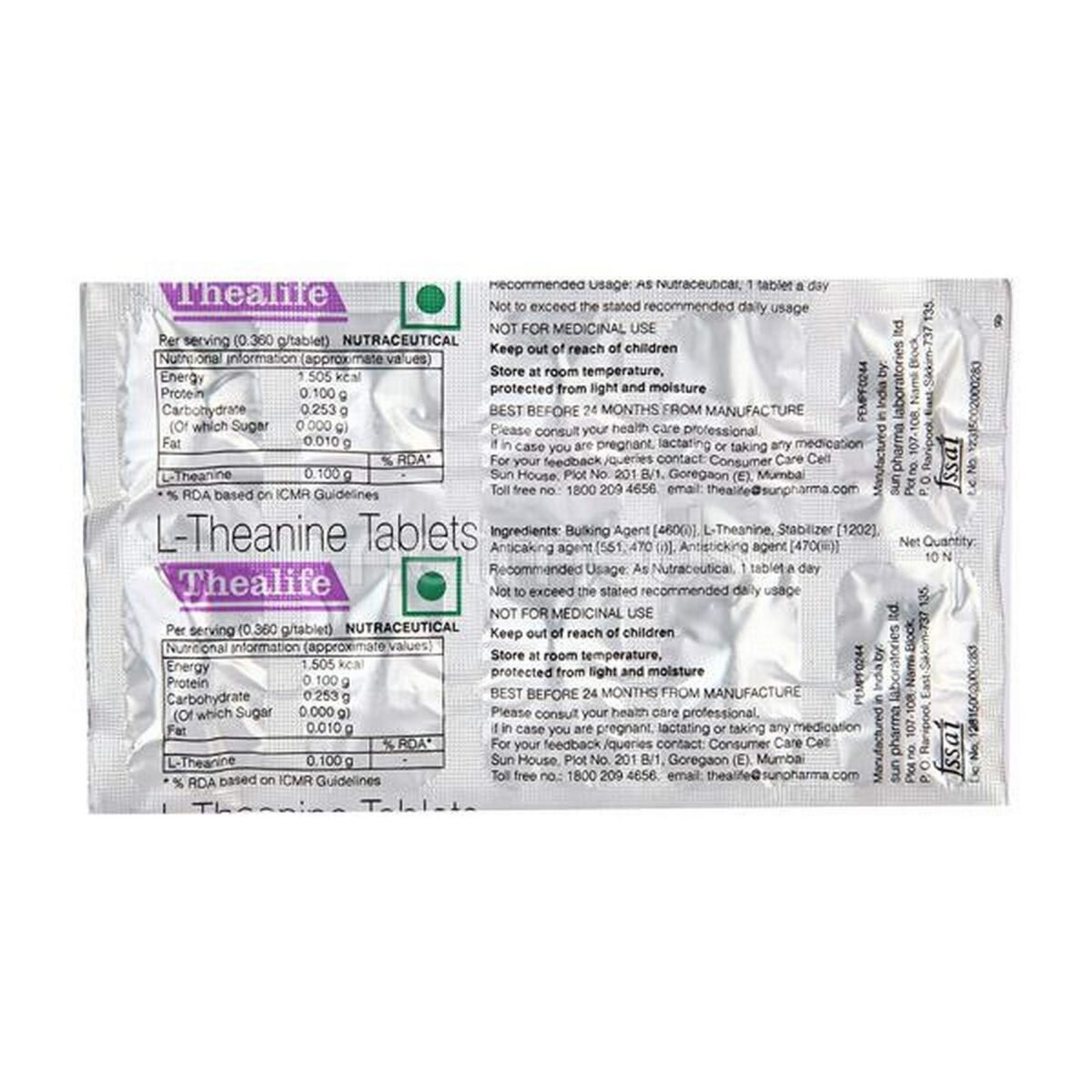 Thealife 100 Mg Tablet 10
