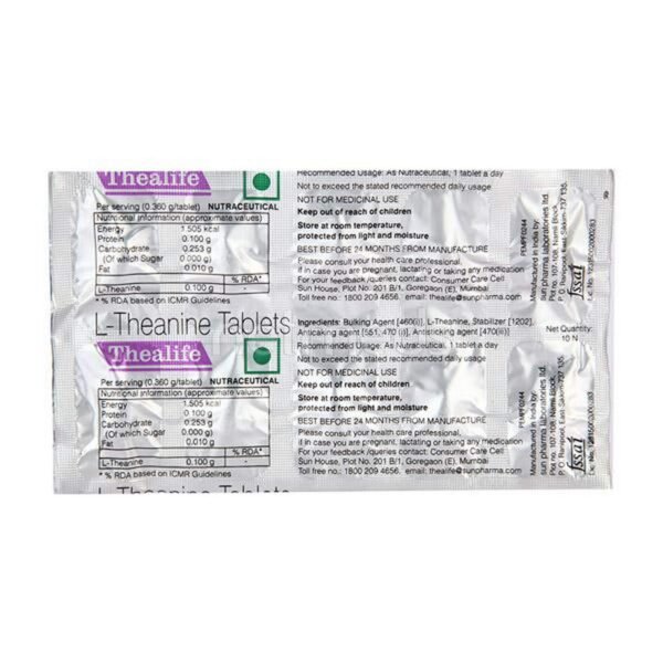 Thealife 100 Mg Tablet 10